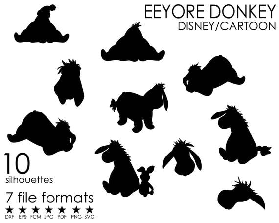 Download 25%OFF 10 Silhouettes Eeyore Donkey Disney Cartoon dxf