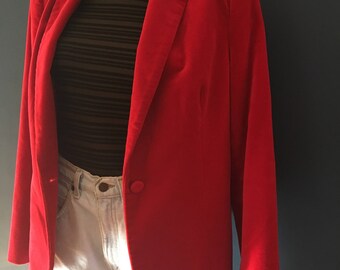Red velvet jacket