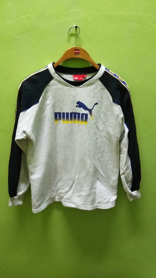 puma tape tie waist crew sweatshirt