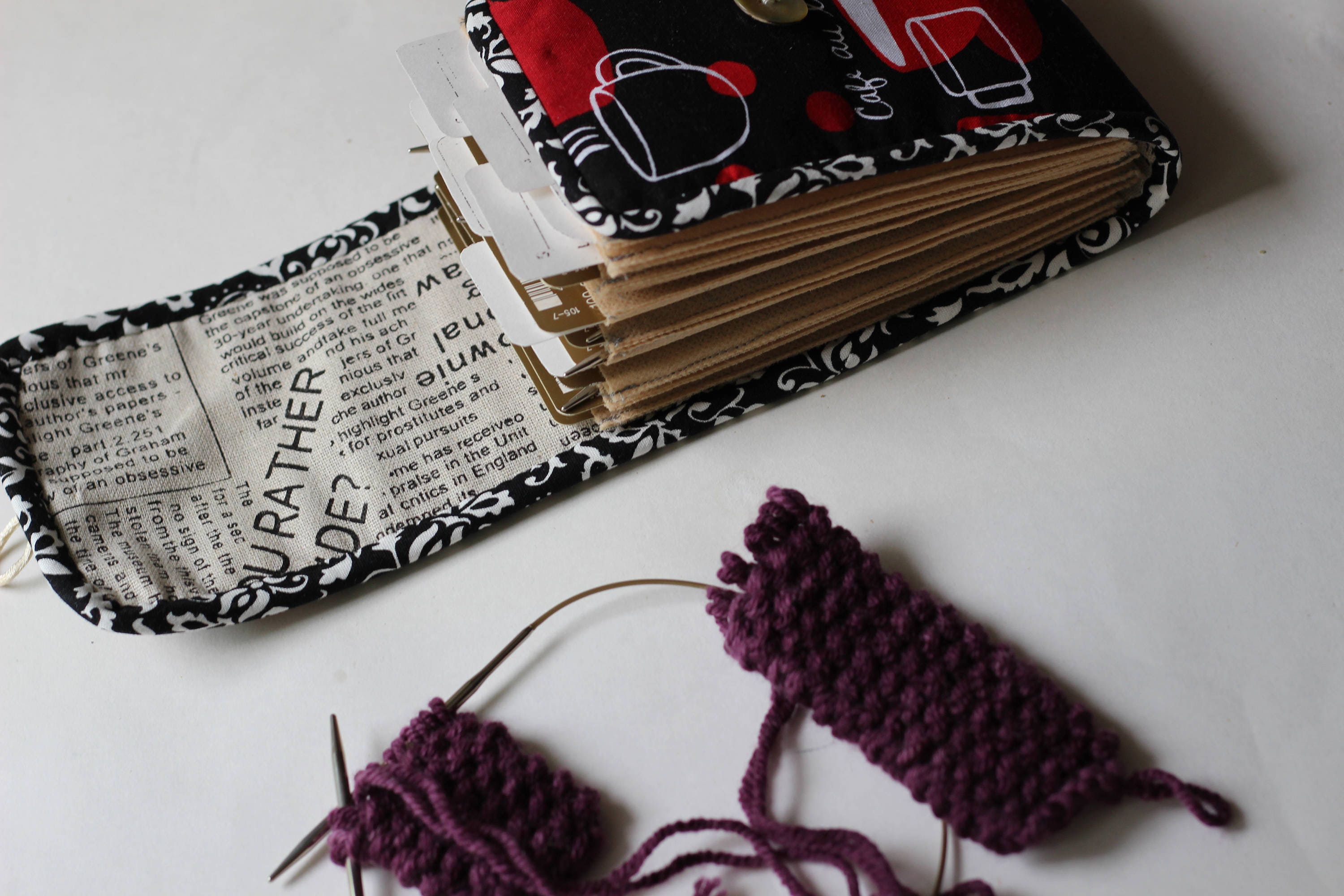 Circular needle case Knitting needles organizer project