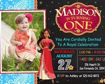 Elena of Avalor Invitation, Princess Elena Invitation, Elena of Avalor Birthday Party
