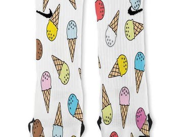 Custom Ice Cream Cones Nike Elites Socks