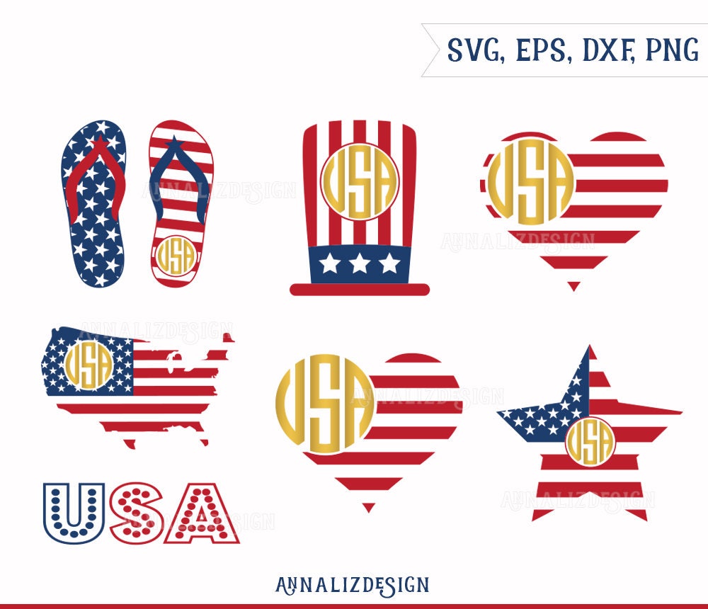 Download 4th of july monogram 4th of july svg Patriotic Svg