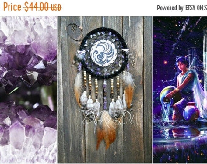 Dreamcatcher Zodiac Aquarius Dream catcher boho dreamcatcher zodiac necklace zodiac jewelry dreamcatcher wall cactus dreamcatcher modern