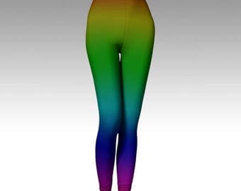 Rainbow leggings | Etsy