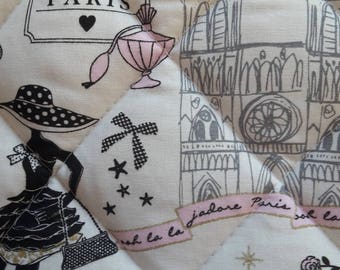 Quilted kitchen pot holder