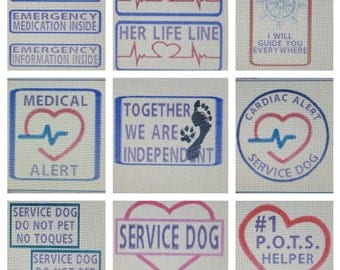 Service dog patches