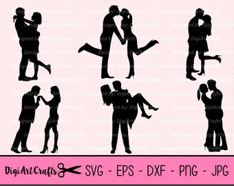 Couples silhouette | Etsy