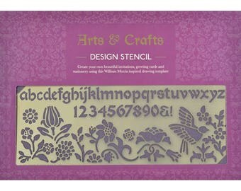 Arts And Crafts Design Brass Stencil, Letter Stencil, Flower Stencil, Planner Stencil, Journal Stencil, Scrapbooking Stencil, Craft Supplies