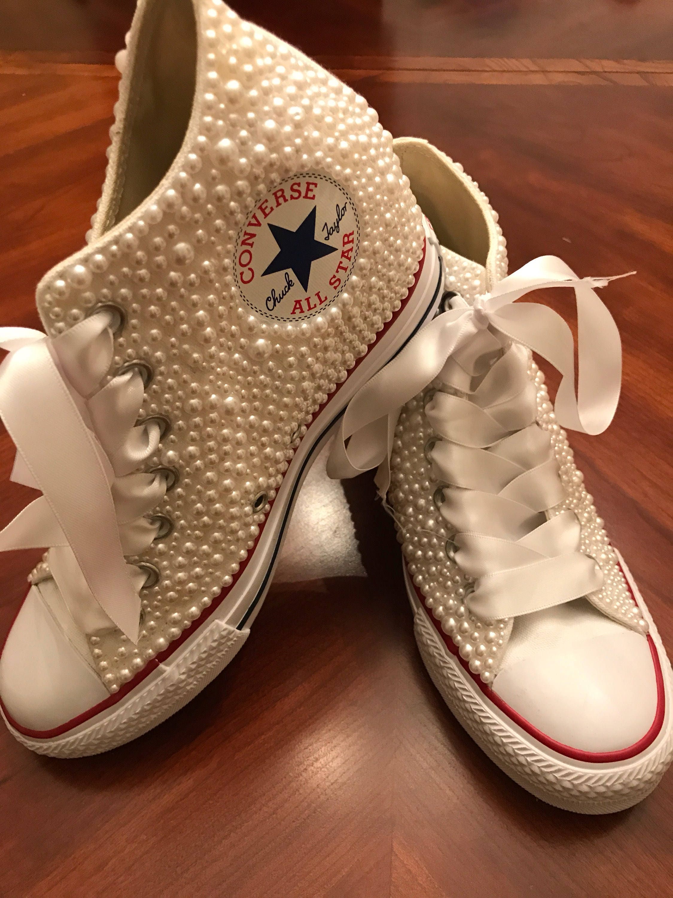 wedding converse sneakers for bride