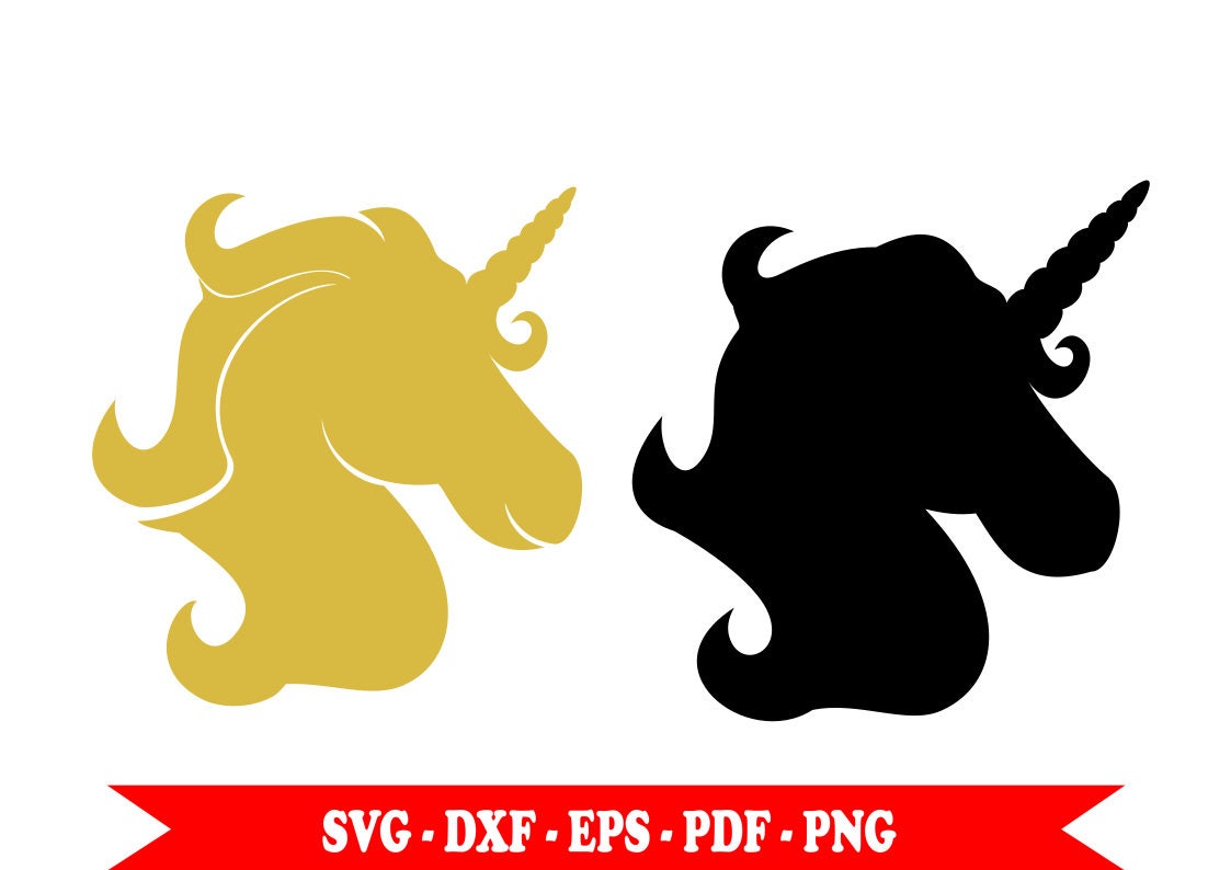 Download Golden Unicorn Unicorn silhouette svg svg dxf eps clip art