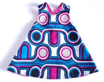 Reversible Pinafore// African print, Ankara, Pinafore dress, top, girls dress/top