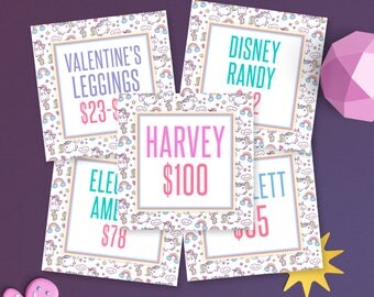 Unicorn Lula Facebook Album Covers, Instant Download, 76 Files 5x5 inches, Home Office Approved (Color&Fonts), New Disney Collection