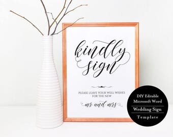 Wedding Guest Book Sign Printable Wedding Guest Book Sign Printable