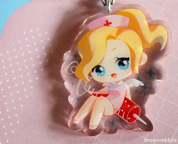 overwatch mercy keychain