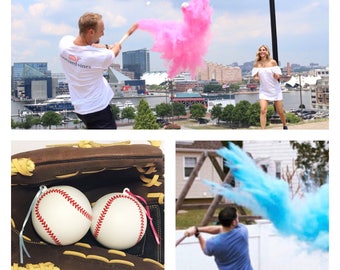 Ships next day! Baseball Gender Reveal Baseball Gender Reveal Ideas Baseball Reveal Gender Reveal Baseballs Gender