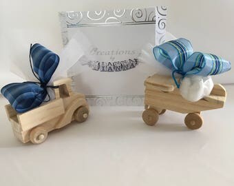 Baptism favors for Boys-Bombonieres-Wooden favors-Truck-Airplane-Greek Baptism-mpomponieres