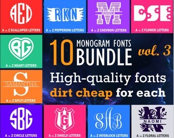SVG Monogram font bundle, monogram font svg, monogram svg, circle monogram font svg, vine monogram font svg, scalloped monogram font svg