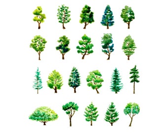 Trees Clip Art Graphic Nature Plant Clipart Scrapbook Tree