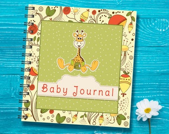 Giraffe Baby Book, Baby Photo Album, Baby Memory Book, Baby Record Book, Baptism Gift, Baby Shower Gift, Baby Journal, Baby First Year Book