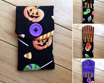 Lipsense pouch halloween themed pouch holder collection pumpkin print lipgloss case senegence
