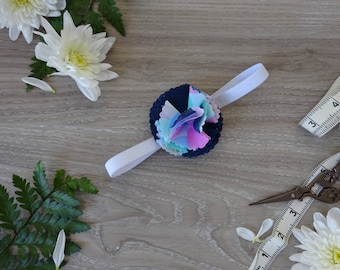 Mermaid Baby Headband Navy
