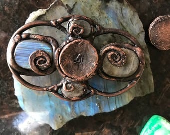 Electroformed Copper Labradorite Crystal Spinner For the Crystal Lovers Assist in Meditation