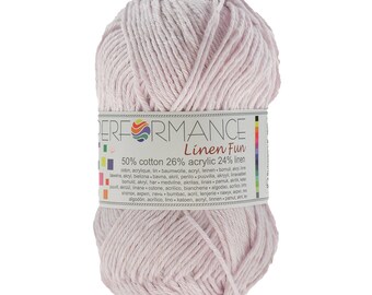 10 x 50 g knitting wool linen fun #50 lilac