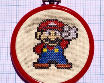 Mario embroidery | Etsy