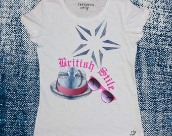 BRITISH STYLE - t-shirt donna