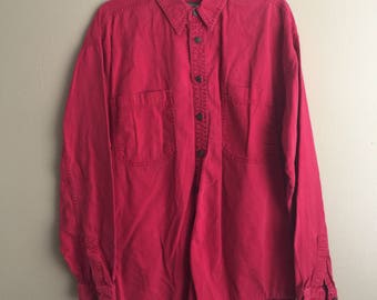 Vintage Red Levi's Long Sleeve Button Up