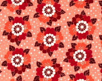 coupon tissu patchwork saumon Robert Kaufman RHODA RUTH