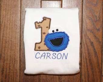 Cookie Monster Birthday Shirt