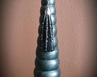 Black Tiered Bottle with Tassel
