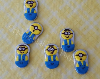 Minion Magnets - Polymer Clay Handmade Minion Magnets - Kevin Stuart Bob Fridge Magnets - Recycled Pop Tabs - Hand Painted Fridge Magnets