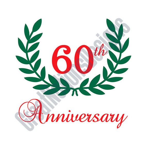 Download 60th Anniversary SVG HTV Vinyl Cutting Graphic Art