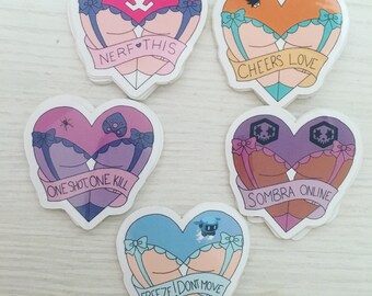 Bootywatch Gloss Vinyl Stickers (Overwatch)