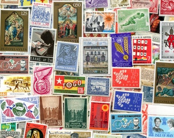 Vintage Worldwide Unused Stamps 100 / Free Shipping