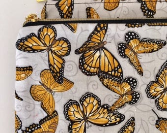 4 x Butterfly Bridesmaid Purse - Butterfly clutch Bag x3 - Bridesmaid Bag - bridesmaid pouch