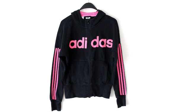 adidas black and pink jacket