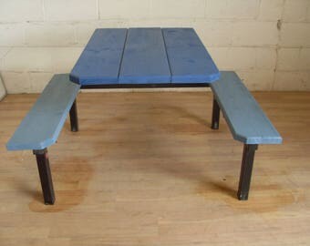 Garden Furniture Made From Scaffolding Planks garden bench made from reclaimed scaffold boards green / blue Garden Furniture Made From Scaffolding Planks garden bench made from reclaimed scaffold boards green / blue