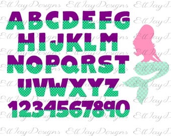 Mermaid font svg, mermaid tail font, fish scale font, silhouette cut file, cricut cut file, mermaid svg, mermaid scale svg, Mermaid alphabet