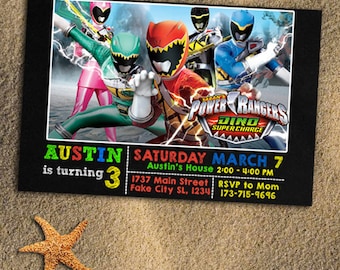 Power Rangers,Power Ranger Invitation,Power Rangers Birthday,Power Ranger Party,Power Ranger Birthday Invitation,Power Rangers Dino Charge