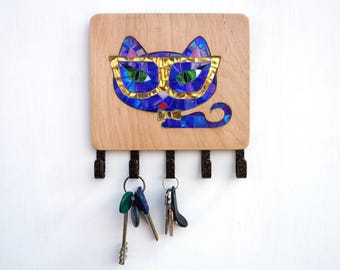 cat key holder rack