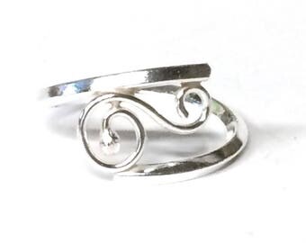 Aztec Sterling Silver Adjustable Ring
