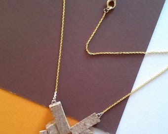 cork necklace/recycle cork stoppers/ pendant with arrow/women's necklace