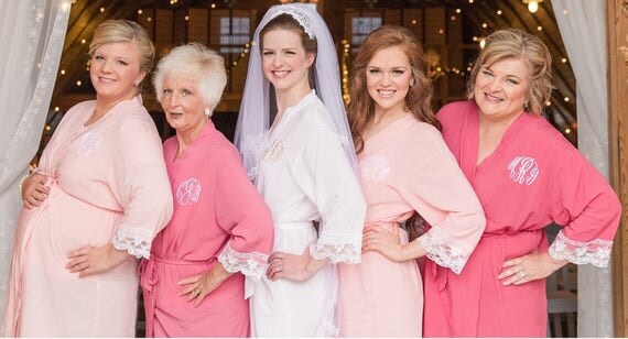 set of 9 bridesmaid robes