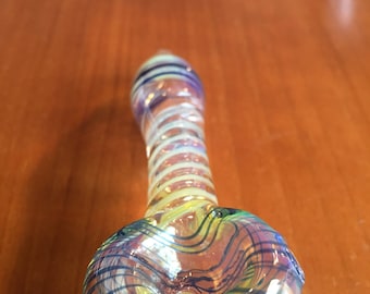 NEW Cool 4" Clear Color Changing Glass Pipe Includes FREE Gift!! Girly Pipe, Unique Pipe, Glass Spoon