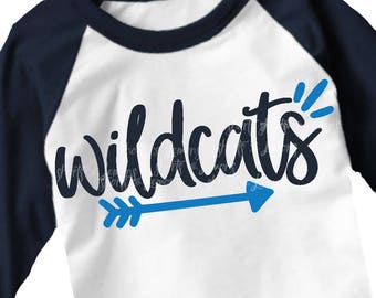 Wildcats svg, Arrow svg, Wildcats svg, Cut File, Wildcats iron on, Cats svg, Silhouette, Printable iron on, Digital Download, Cricut, dxf
