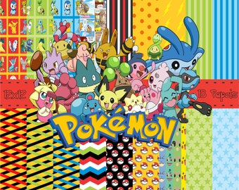 Kit Digital Pokemon Digital Paper